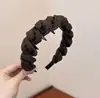Faixa de cabelo feita à mão com tecido floral fofo e dentes para mulheres, novo estilo com toque de luxo, tiara de princesa com coroa alta, acessório de cabelo elegante