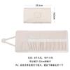 Bolsa de Almacenamiento para Brochas de Maquillaje Off-White con 12/18/24 Ranuras, Bolsa Plegable Enrollable con Hebilla Magnética de Cuero PU, Organizador Portátil de Brochas de Maquillaje