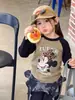 Ropa para niños Weimu, camiseta de manga larga para niñas, camiseta básica, top infantil casual de otoño con manga raglán, ropa para bebé niña Clase A