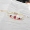 Pulsera de Serie de Flores Secas al por Mayor Vidrio Espécimen de Flor Real Gipsófila Flor de Durazno Árbol de la Fortuna Mariposa Pulsera Escénica Joyería