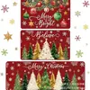 Tapetes de Cozinha de Natal Americanos, Conjunto Americano de Duas Peças de Tapetes Longos para Pés, Tapetes de Entrada, Tapetes Longos para Chão, Tapetes Absorventes para Pés