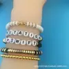 Moda Transfronteriza Diseño de Personalidad Estilo Minimalista Joyería de Mano Pulsera de Letras de Arcilla Suave Multicapa Conjunto Combinado Venta al por Mayor