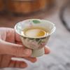 Ceniza de Planta Pintado a Mano Flor de Glicina Copa Maestra Color Bajo Cubierta Taza Individual Cerámica Especial Juego de Té Kung Fu Taza de Té para Hombres y Mujeres