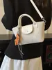 2026 Bolso de Mano de Moda Estilo Coreano con Colores Sólidos Contrastantes, Diseño Simple y Elegante, Textura de Color Sólido, Bolso de Hombro y Cruzado