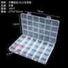 Caja Transparente de Plástico PP con 24 Compartimentos Caja para Joyería de Perlas Caja para Almacenamiento de Frijoles DIY Caja Organizadora para Piezas de Ferretería