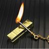 HY735 barra de oro 10,000 veces fósforo encendedor de queroseno de metal llama abierta encendedor de cigarrillos llavero creativo set para fumar venta al por mayor