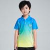 Roupa de ténis de mesa infantil de secagem rápida Roupa de treino respirável para crianças masculinas e femininas roupa desportiva lapela para alunos da escola primária Camisola 35176