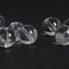 Pedras soltas de cristal natural, cristal branco, pedras redondas de ametista, pedras individuais para decoração DIY feita à mão, atacado de pulseiras e colares