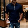 2026 Europeia e Americana Amazon Camisa Polo Jacquard de Verão Personalizada Masculina com Botões Camisa Casual Esportiva com Gola Masculina