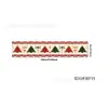 Caminho de Mesa Jacquard Retrô de Natal Padrão Árvore de Natal Floco de Neve Bandeira de Decoração para Mesa de Jantar Festa de Natal Arranjo de Mesa de Jantar