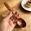 Madeira de Cânfora Cabo Curto e Longo Colher de Madeira Pequena Colher de Sopa Pequena Infantil Japonesa Colher de Mel Colher para Mexer Café Colher Concha de Madeira Venda por Atacado