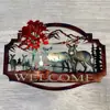 Colgantes y adornos de decoración de pared de hierro forjado transfronterizos, artesanías de metal, venta directa del fabricante, siluetas cortadas con láser y pintadas con UV