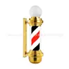 Caja de luz para salón de belleza de fábrica Luz de bombilla cromada Salón de peluquería Barbería Luz de giro pared impermeable Poste de barbero