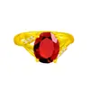 Elegante anel de ouro rubi incrustado ajustável anel de flor e grama de três folhas cravejado de diamantes presente de aniversário Qixi