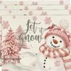 Mantel Navideño de Venta Caliente Transfronterizo con Patrón de Campana y Muñeco de Nieve Decoración para Mesa de Comedor Mesa de Café Mantel Impermeable y Aislante