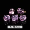 Cuentas Sueltas de Amatista Lavanda Natural en Forma de Corazón, Cuentas Espaciadoras de Corazón Transparente Color Melocotón Morado Claro, Accesorios para Manualidades con Cuentas Hechos a Mano, Venta al por Mayor desde el Fabricante