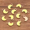 10 Colores 6X10mm Accesorios para Joyería DIY de Aleación KC Oro Esmalte Goteo de Aceite Dijes Colgante de Luna Colgante