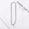 2022 Nova Corrente de Suéter com Pingente de 26 Letras W Colar Feminino Tendência ins Hip-hop Decoração de Corrente de Suéter Acessórios Masculino