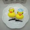 Grampo de cabelo de pato amarelo pequeno com chapéu online popular fofo fofo tridimensional primavera pato engraçado presente de classe de jardim de infância
