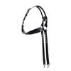Productos Novedosos para Adultos Sm Europeos y Americanos, Arnés Masculino de Cuero Negro de Una Pieza con Doble Correa para Hombros y Correas para el Pecho