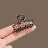 Pinza Pequeña de Garra con Pedrería Exquisita Versátil Coreana para Mujeres Flequillo Lateral de la Frente Pinza Pequeña Nuevo Clip de Tiburón para Recoger la Mitad del Cabello