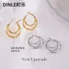 Pendientes de Aro Lisos Multicapa Mismo Estilo que Zhao Lusi para Mujer, Nuevo Modelo Popular con un Toque de Lujo, Pendientes de Aro Dorados para Otoño e Invierno