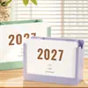 Calendario 2027 Edición Especial Portalápices Creativo Macarrón Calendario de Negocios Regalo Adorno de Escritorio Logo Personalizado