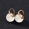 Pendientes de gota de agua con forma de ojo de gato, estilo retro francés, con diseño de nicho, luz de sentido avanzado, de lujo, a la moda, con gancho para la oreja para mujer