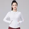 {2531 Personalizado} Nueva Chaqueta de Running y Yoga para Mujer para Primavera y Otoño, Cierre Completo, Corte Ajustado, Alta Elasticidad