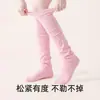 Calcetines para mujer para dormir, primavera y otoño, 100% algodón, cálidos, holgados, protectores de rodilla, calcetines para el suelo del hogar, sin costuras