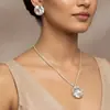 Pendientes y Collar Exagerados de Esmeralda para Fiesta de Noche, Set de Joyería de Pedrería Europeo y Americano, Collar