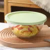 Tazón grueso de vidrio de borosilicato, tazón transparente para ensaladas, tazón grande antiadherente para mezclar, tazón para hornear y batir huevos, resistente a altas temperaturas