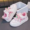 Zapatos Blancos para Niñas Zapatos de Princesa de Dibujos Animados Nuevas Llegadas Primavera 2026 Zapatos Deportivos de Suela Suave para Niñas Zapatos de Tabla para Niños Medianos y Grandes Estudiante
