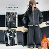 Conjunto de Tres Piezas para Niña Otoño/Invierno con Forro Polar Añadido y Grosor 2026 Nuevo Elegante Ropa de Invierno para Niña Grande Conjunto Cálido de Moda Casual