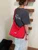 Bolsa de lona de gran capacidad para mujer, bolsa de lunares, bolso de hombro fresco y simple estilo coreano para estudiantes, para clase y para ir al trabajo, bolso de mano artístico