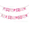 Ba329 Niña Tiburón Rosa Hb Banderín de Cumpleaños Fiesta Banderín Feliz Cumpleaños