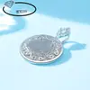 Nuevo Colgante Femenino Color Platino Portafoto Vacío Holder de Collar de Cobre Accesorios para Joyería DIY Incrustado con Materiales Preciosos Portafoto Vacío de Buda Imitación 925