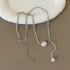 Colar com Pingente de Pérola e Zircônia para Mulheres, Simples e Elegante, Versátil, Moderno, Corrente para Pescoço de Luxo Leve, Corrente para Clavícula