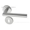 Aço Inoxidável 304 Escovado Redondo Ângulo Reto Maçaneta de Porta de Madeira Maçaneta com Fechadura Furo Oval para Fechadura E-Commerce Sul-Americano Furo Único