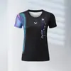 Nueva Ropa de Bádminton Victory Camiseta de Manga Corta de Secado Rápido Transpirable para Hombres y Mujeres, Ropa de Entrenamiento Deportivo, Ropa de Competición Absorbente de Sudor