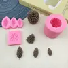 Molde de Silicona de Piña Simulada para Fondant de Chocolate DIY, Yeso, Arcilla, Molde para Hornear Fácil de Desmoldar