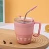 Alto valor de cor punho copo sippy aço inoxidável xícara de café copo térmico para homens e mulheres caneca de escritório com tampa