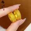 Pulsera de anillo liso Seiko de oro y arena de Vietnam, ley antigua, herencia, latón chapado en oro, anillo liso sólido para mujer, pulsera, anillo al por mayor