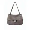 Bolsos de nicho coreanos, bolsos tote de mujer de gran capacidad, bolsos de hombro de moda y casual para el día a día, bolsos simples de cuero genuino para el antebrazo