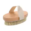 Cepillo de baño, exfoliador de espalda, cepillo corporal, cepillo para piel seca, cepillo de cerdas suaves con mango largo, cepillo de cerdas de jabalí