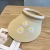 Sombrero de Paja con Parte Superior Abierta Gorra de Pato para Mujer Verano Viajes Exterior Sol Playa Ocio Versátil Sombrero de Protección Solar Venta al por Mayor