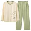 Pijamas de comercio exterior para niñas primavera y otoño manga larga variedad de opcionales cuello redondo talla grande sentido de alta gama se pueden usar fuera de casa traje de ropa para el hogar