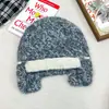 Gorra de aviador de punto con cordón de color mixto para invierno para hombres y mujeres, Gorra Lei Feng cálida versátil, Gorro de lana pullover a prueba de frío para viajes