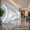 Pared de fondo de fibra de vidrio hecha a medida, pared de escultura artística, espacio comercial, vestíbulo de hotel, instalación de pared paisajística curva
