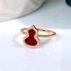 Pulseira de Cabaça conjunto Ouro Design de Nicho Sentido Avançado Micro-incrustado Celebridade da Internet Mesmo Anel de Cabaça Pequena Brincos
